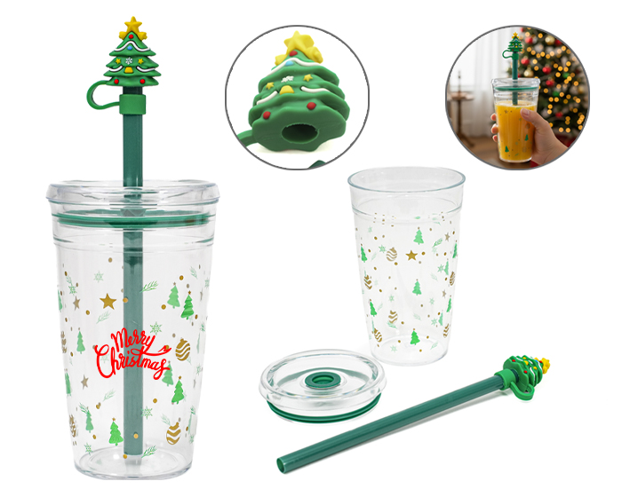 VASO NAVIDEÑO HOLLY | Articulos Promocionales