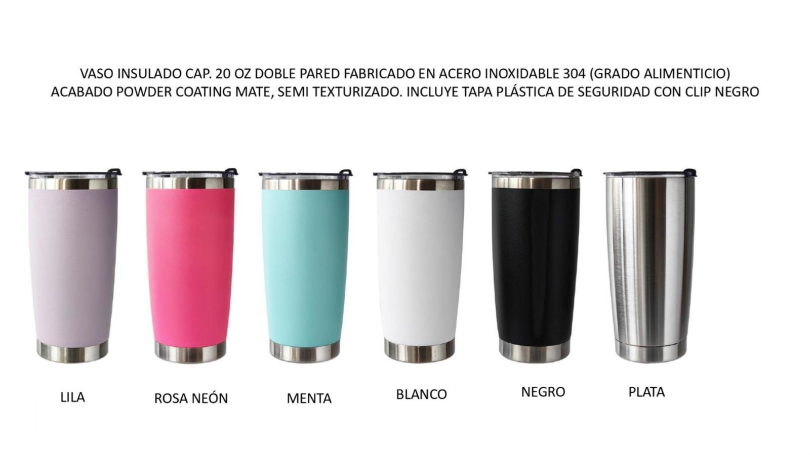 VASO METÁLICO MENTA 20 oz. | Articulos Promocionales