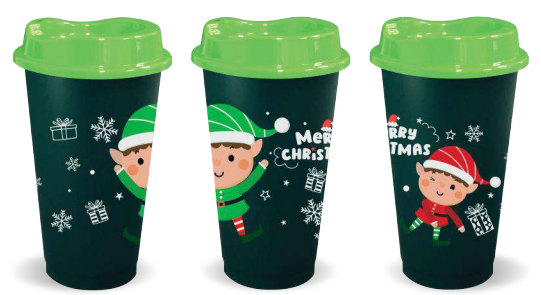 CAFETERO ELFO (INCLUYE POPOTE Y CUBREPOPOTE ALEATORIOS) | Articulos Promocionales