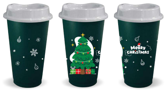 VASO PINO NAVIDEÑO (INCLUYE POPOTE Y CUBREPOPOTE ALEATORIOS) | Articulos Promocionales