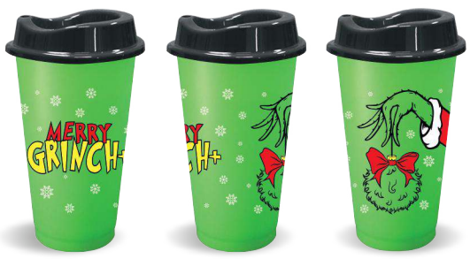 CAFETERO GRINCH (INCLUYE POPOTE Y CUBREPOPOTE ALEATORIOS) | Articulos Promocionales