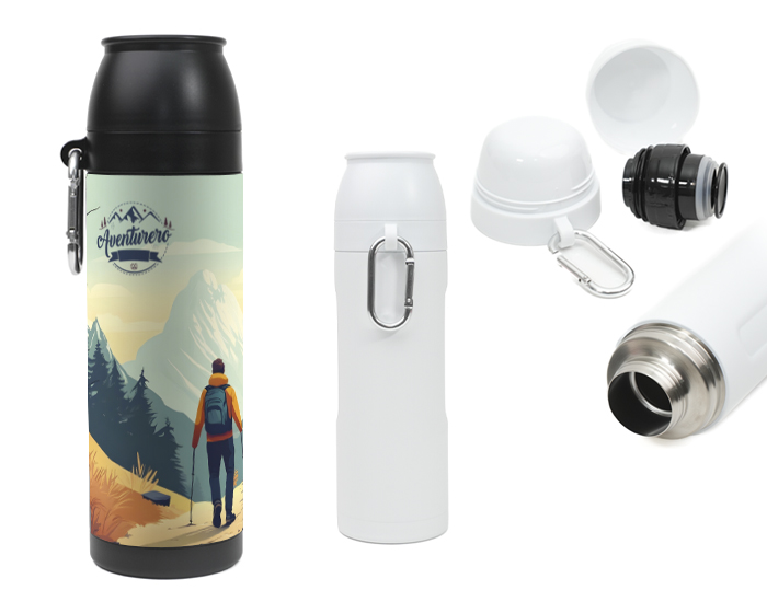 TERMO DE ACERO INOXIDABLE AVENTURERO | Articulos Promocionales