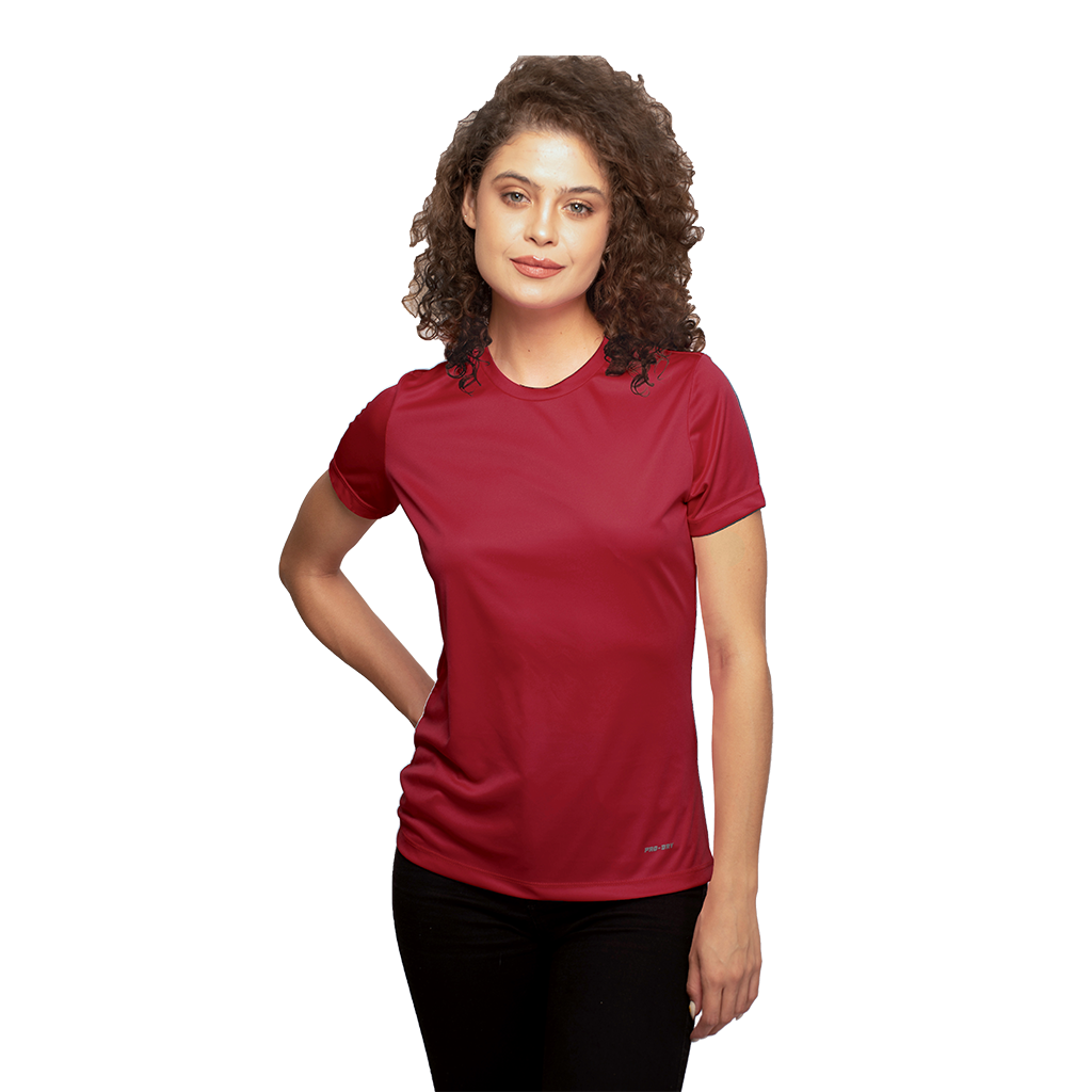 PLAYERA DRYFIT DAMA CUELLO REDONDO A COLOR TALLAS XS - XL | Articulos Promocionales