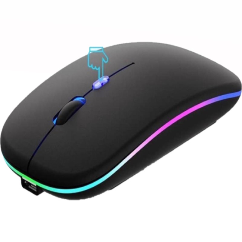 MOUSE BLUETOOTH DUAL RGB RAINBOW | Articulos Promocionales