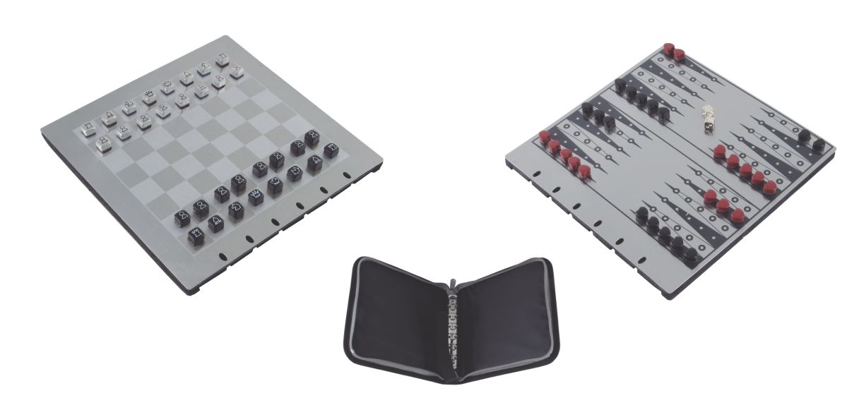 Juego de ajedrez y backgammon magnético | Articulos Promocionales