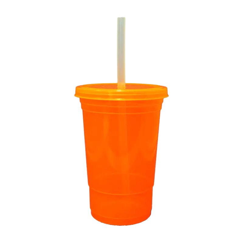 Vaso 20 oz. Fiesta Tapa y Popote Sin Impresión | Articulos Promocionales