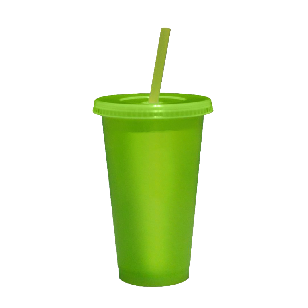 Vaso 16 oz. Star con tapa plana y popote Sin impresión | Articulos Promocionales