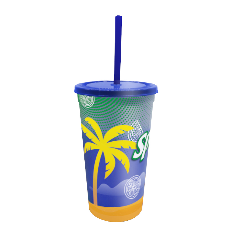 Vaso 32 oz. Stadium Termocromatico tapa y popote | Articulos Promocionales