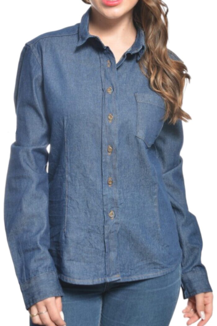 CAMISA MEZCLILLA DAMA TALLAS XCH , CH , M , L , XL | Articulos Promocionales