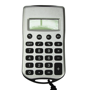 CALCULADORA COLGANTE CON CORREA STORE | Articulos Promocionales