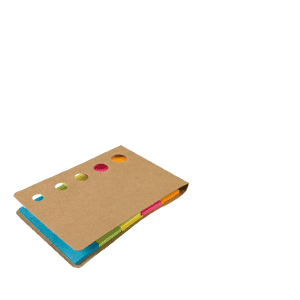 NOTAS ADHESIVAS 5 TIP CON FUNDA CARTON | Articulos Promocionales