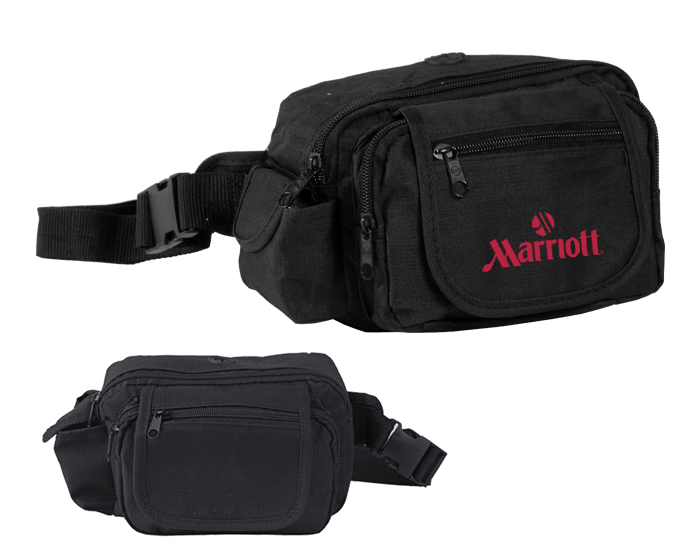 CANGURERA AJUSTABLE CON BOLSA LATERAL ABEO | Articulos Promocionales