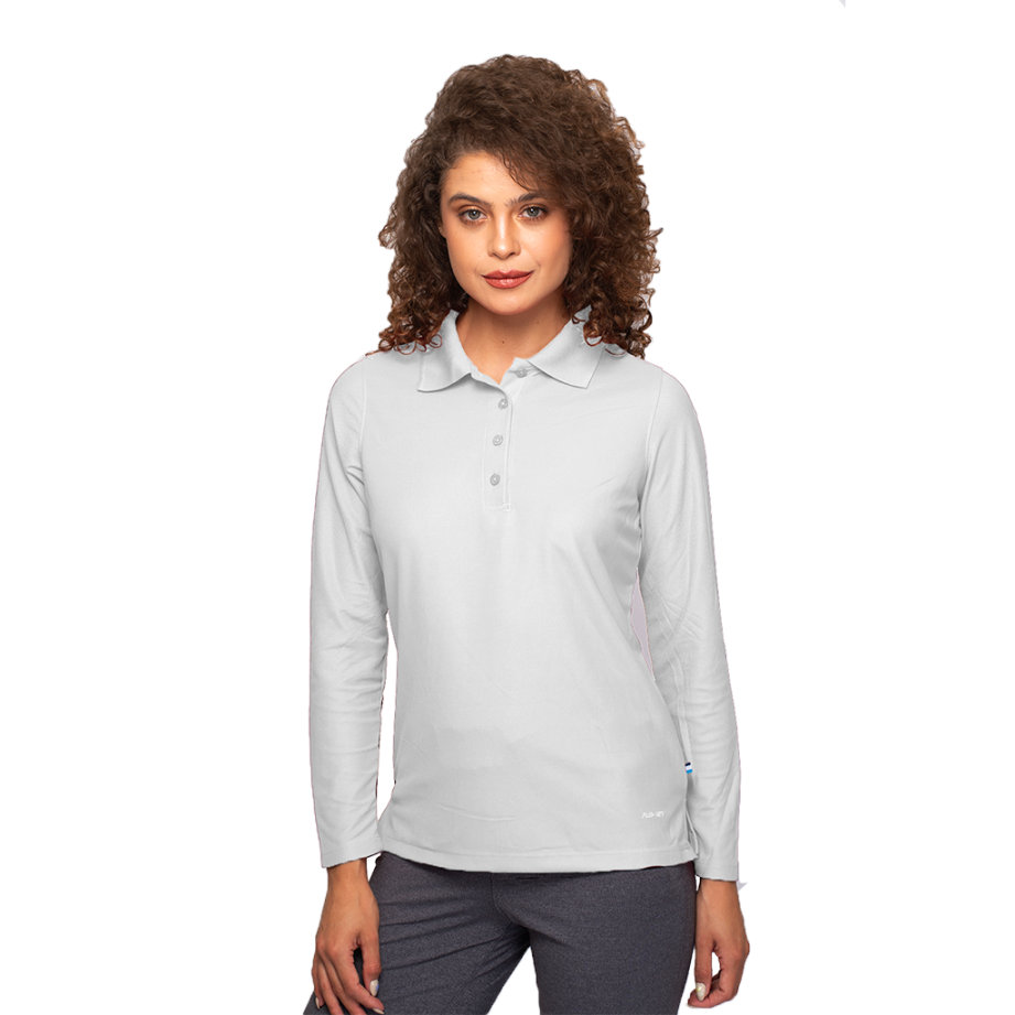 PLAYERA MANGA LARGA POLO DAMA TALLAS XS-XL | Articulos Promocionales