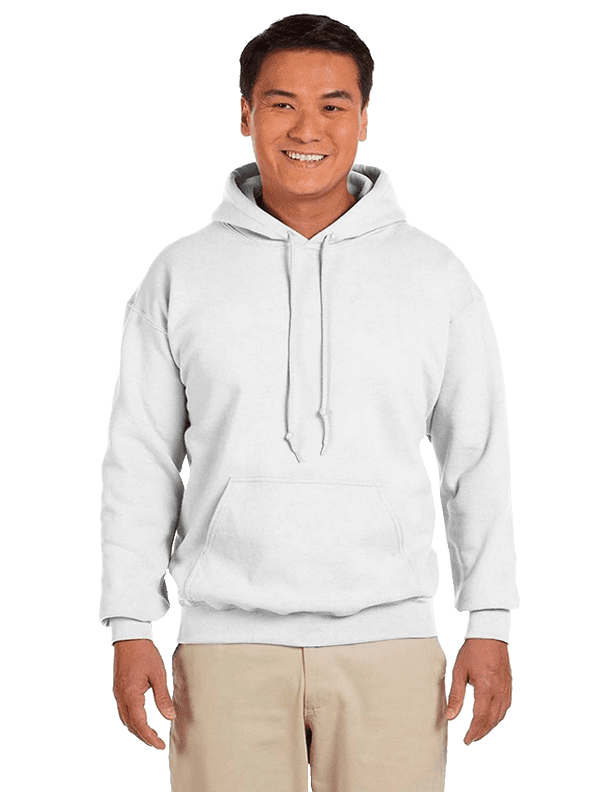 GILDAN SUDADERA ADULTO UNISEX BLANCA CON CAPUCHA TALLA 3XL | Articulos Promocionales