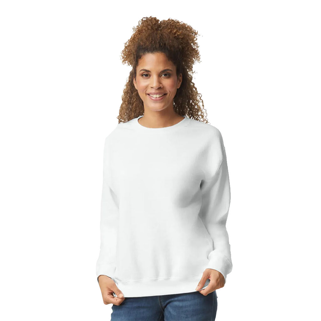 SUDADERA GILDAN BASICA BLANCA UNISEX ADULTO TALLAS 3XL | Articulos Promocionales