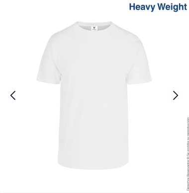 Playera Peso Completo Cuello Redondo Manga Corta Caballero BLANCA TALLAS S-XL | Articulos Promocionales
